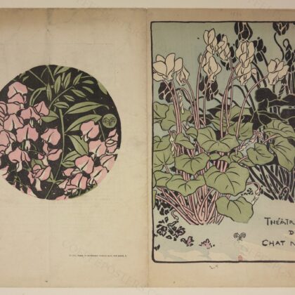 Théâtre du Chat Noir — Cover with Cyclamens by George Auriol