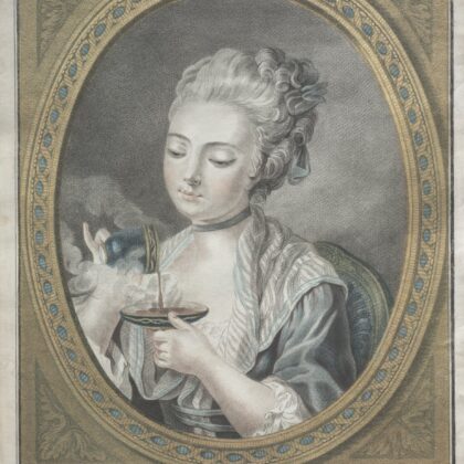 The Woman Taking Coffee by Louis-Marin Bonnet (after François Boucher)