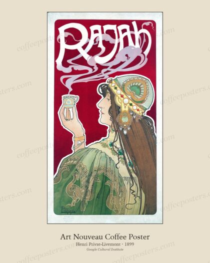 Rajahtitle QS:P1476,en:"Rajah"label QS:Len,"Rajah" by Henri Privat-Livemont, 1899 — archival coffee print from Google Cultural Institute