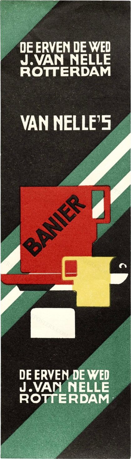 Van Nelle's Banier koffie by Jacob Jongert, c. 1925 — archival coffee print from Wikimedia Commons (institutional source)
