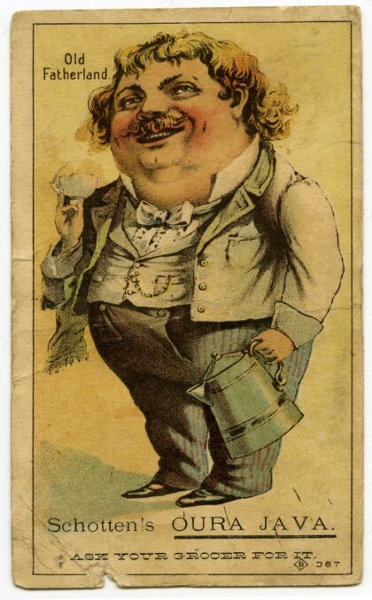 Schotten's "Oura Java" advertising card by Unknown authorUnknown author, c. 1905 — archival coffee print from Wikimedia Commons (institutional source)