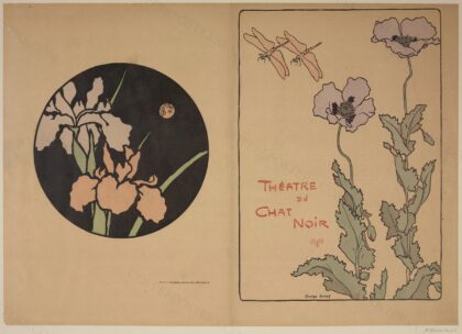 Théâtre du Chat noir. [Couverture aux coquelicots] : [couverture de programme… by George Auriol, 1891 — archival coffee print from Bibliothèque nationale de France (Gallica)