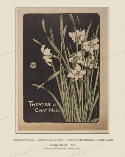 Théâtre du Chat noir. [Couverture aux narcisses] : [couverture de programme] / George Auriol by George Auriol