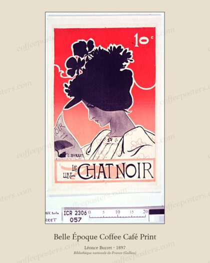 10c. Lire le Chat Noir affiche, L. Burret by Léonce Burret, 1897 — archival coffee print from Bibliothèque nationale de France (Gallica)
