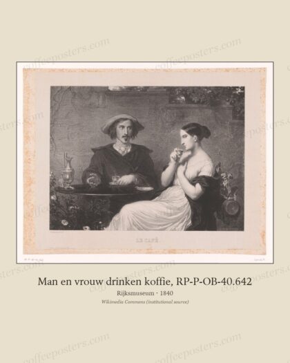 Man en vrouw drinken koffie, RP-P-OB-40.642 by Rijksmuseum