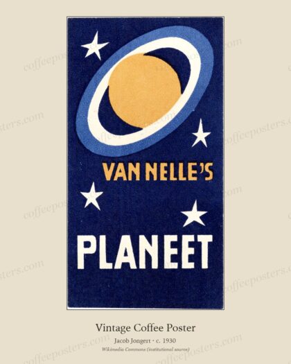 Van Nelle's Planeet by Jacob Jongert, c. 1930 — archival coffee print from Wikimedia Commons (institutional source)