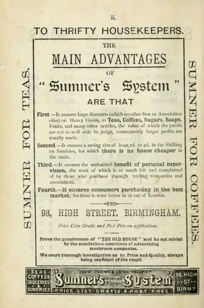 Showell's Dictionary of Birmingham - page ii by AnonymousUnknown author, 1885 — archival coffee print from Wikimedia Commons (institutional source)