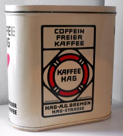 Kaffee Hag Dose by Photo: Andreas Praefcke, 2007 — archival coffee print from Wikimedia Commons (institutional source)