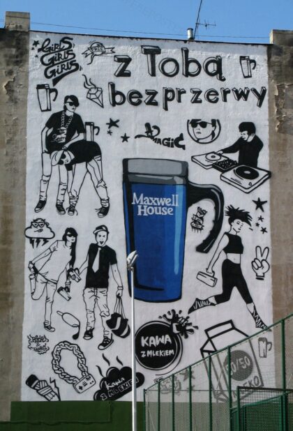 Mural POW Łódź 2010 by Zorro2212, 2010 — archival coffee print from Wikimedia Commons (institutional source)