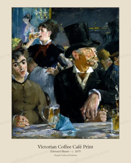 At the Cafétitle QS:P1476,en:"At the Café"label QS:Len,"At the Café" by Édouard Manet, c. 1879 — archival coffee print from Google Cultural Institute