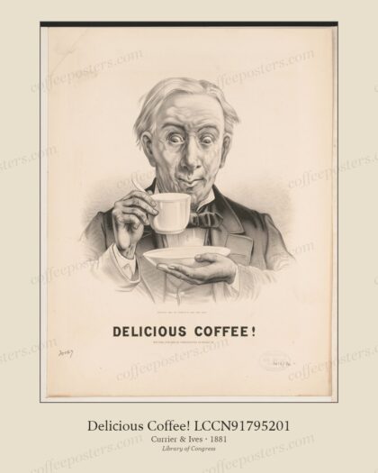 Delicious Coffee! LCCN91795201 by Currier & Ives