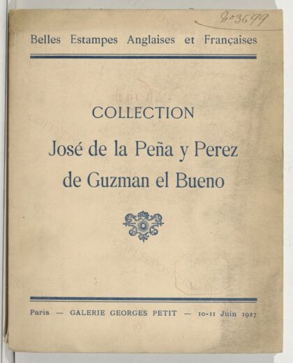Catalogue des estampes des écoles anglaise et française du XVIIIe et XIXe siècle... composant la collection…
