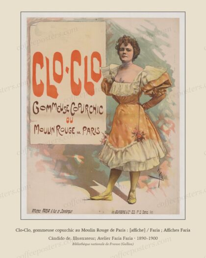 Clo-Clo, gommeuse copurchic au Moulin Rouge de Paris : [affiche] / Faria ; Affiches Faria