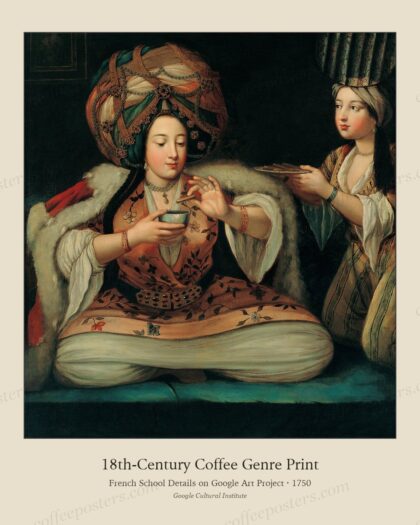 Enjoying Coffeetitle QS:P1476,en:"Enjoying Coffee"label QS:Len,"Enjoying Coffee" by French School Details on Google Art Project, 1750 — archival coffee print from Google Cultural Institute