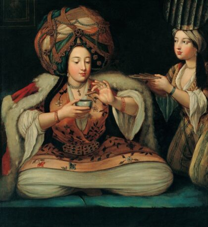 Enjoying Coffeetitle QS:P1476,en:"Enjoying Coffee"label QS:Len,"Enjoying Coffee" by French School Details on Google Art Project, 1750 — archival coffee print from Google Cultural Institute