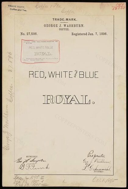 [Trademark registration by George J
