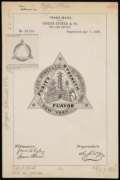 [Trademark registration by Joseph Stiner & Co