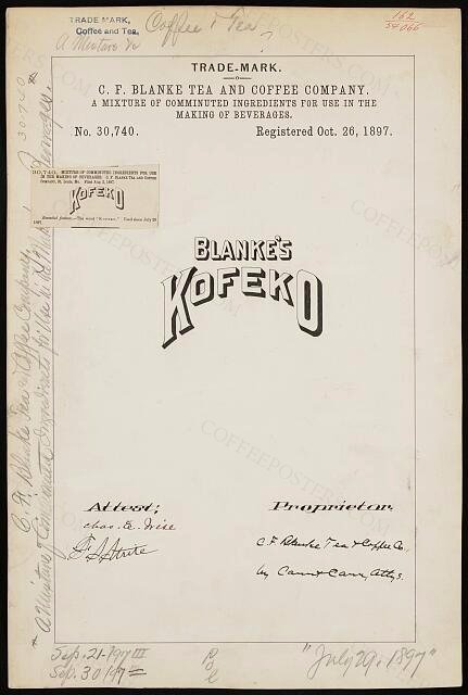 [Trademark registration by C. F