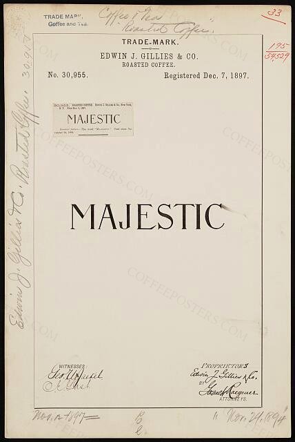 [Trademark registration by Edwin J. Gillies & Co