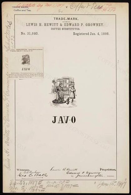 [Trademark registration by Lewis H. Hewitt & Edward P