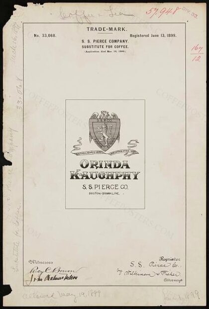 [Trademark registration by S. S