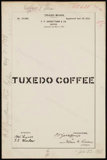 [Trademark registration by F. P. Garrettson & Co