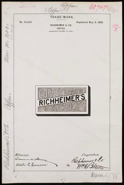 [Trademark registration by Richheimer & Co