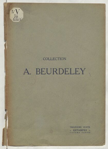 Catalogue des estampes modernes... anciennes... (6e partie... 13e vente)..
