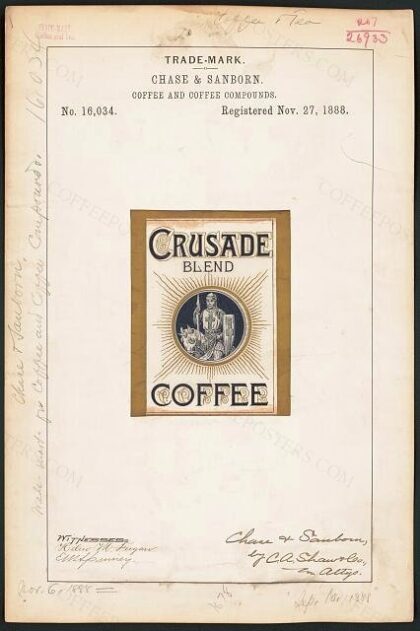[Trademark registration by Chase & Sanborn for Crusade Blend Coffee brand Coffee and Coffee Compounds]