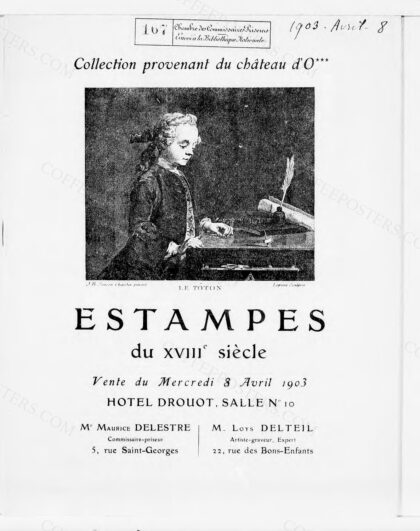 Catalogue d'estampes principalement de l'école française du XVIIIe siècle : collection provenant du château…