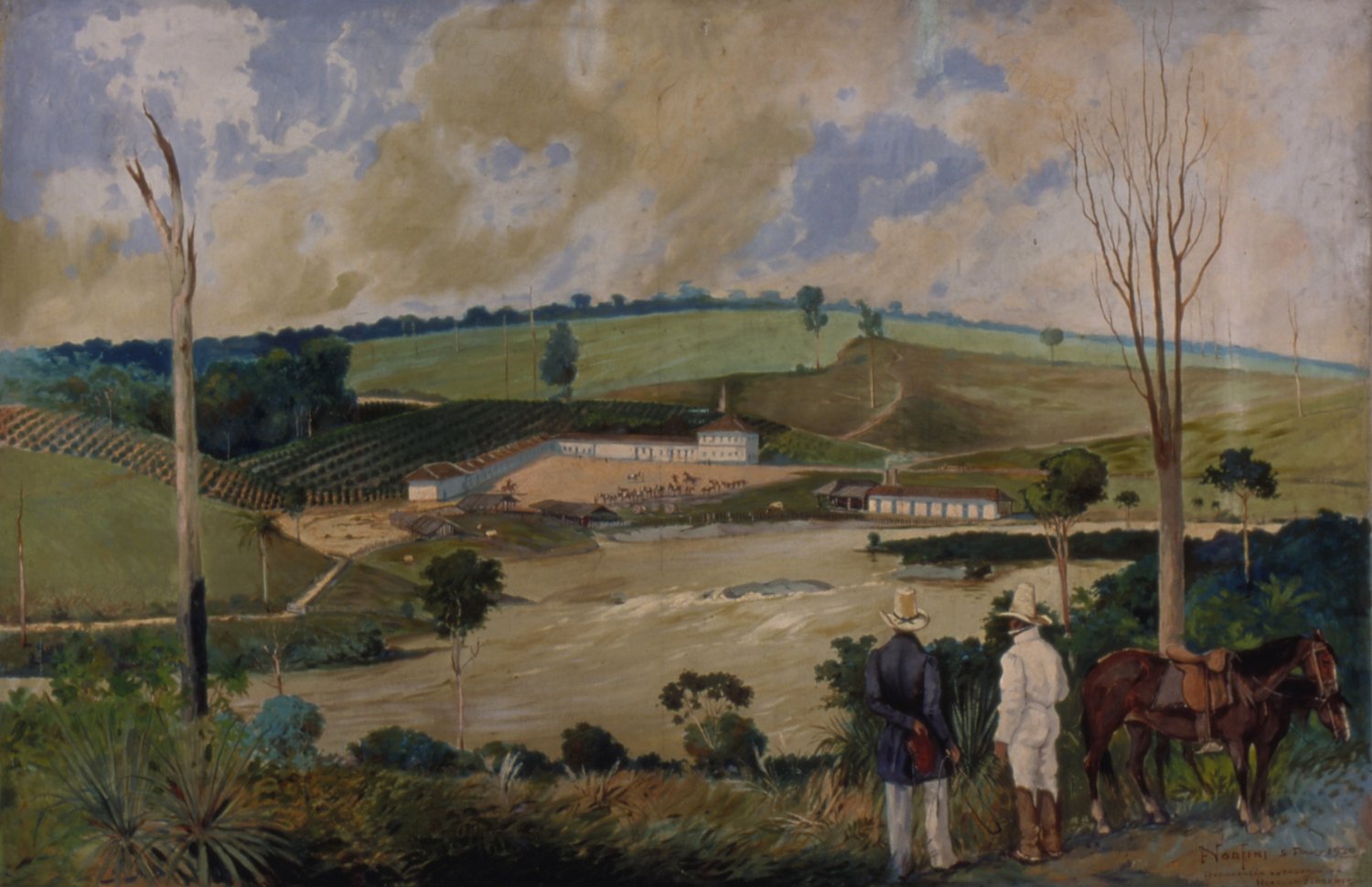 Fazenda da Barra - Campinas, 1840 by Alfredo Norfini, 1920 — archival coffee print from Museu Paulista da USP, São Paulo