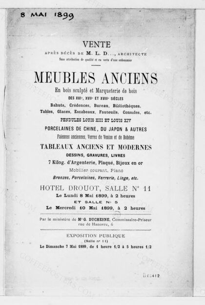 Meubles anciens en bois sculpté et marqueterie de bois des XVIe, XVIIe et XVIIIe siècles..., tableaux ancie…
