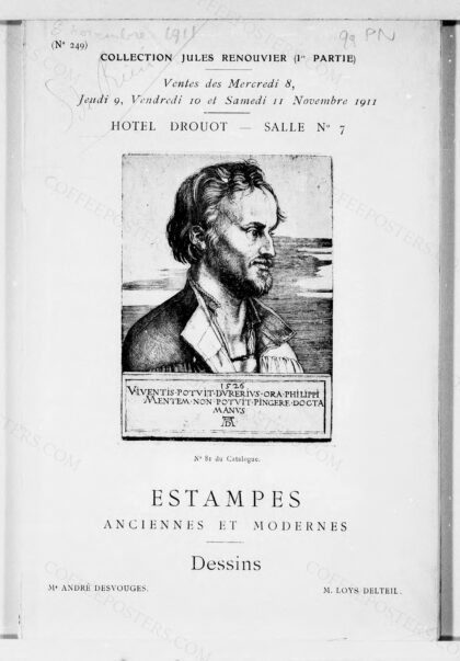 Catalogue des estampes anciennes et modernes et des dessins composant la collection Jules Renouvier..