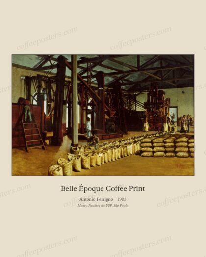 O Beneficiamento by Antonio Ferrigno, 1903 — archival coffee print from Museu Paulista da USP, São Paulo