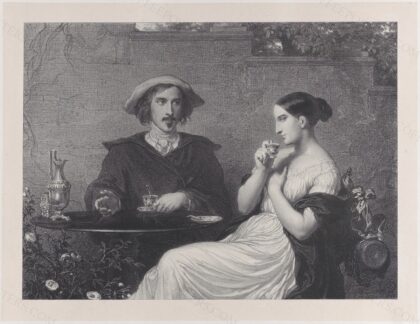 The Café by Creator:François-Joseph-Aimé de Lemud, 1840 — archival coffee print from Metropolitan Museum of Art, New York