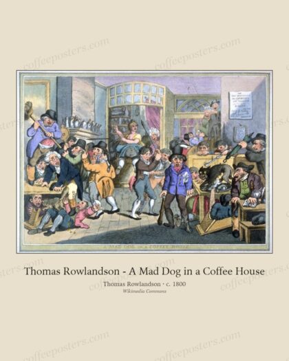 Thomas Rowlandson - A Mad Dog in a Coffee House