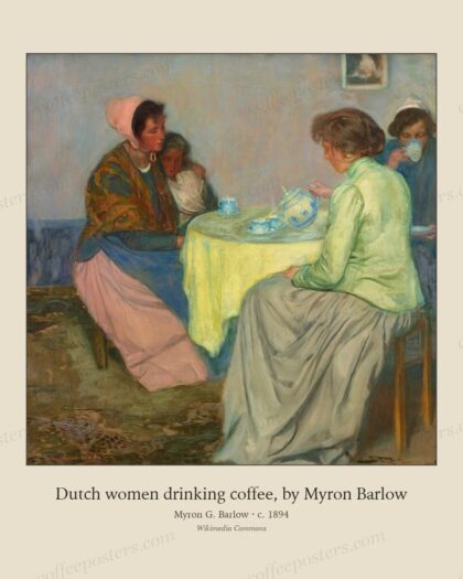 Dutch women drinking coffee, by Myron Barlow