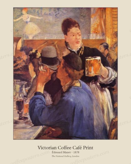 Corner of a Café-Concert label QS:Lfr,"Coin de café-concert"label QS:Lde,"Bie… by Édouard Manet, 1878 — archival coffee print from The National Gallery, London