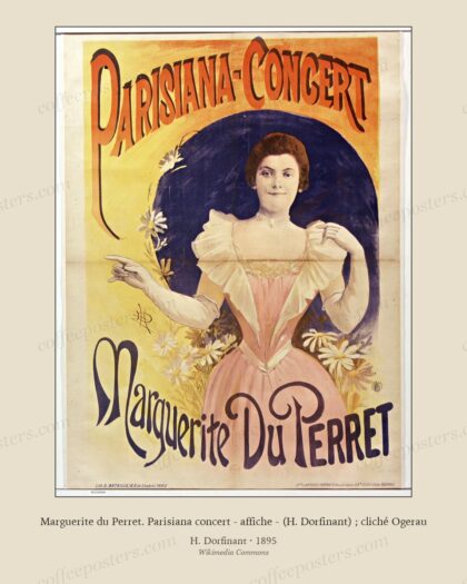 Marguerite du Perret. Parisiana concert - affiche - (H. Dorfinant) ; cliché Ogerau