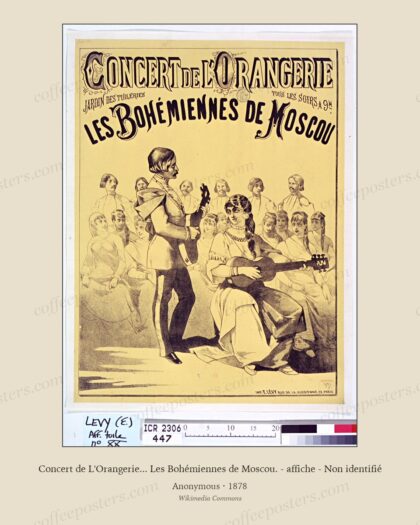 Concert de L'Orangerie... Les Bohémiennes de Moscou. - affiche - Non identifié