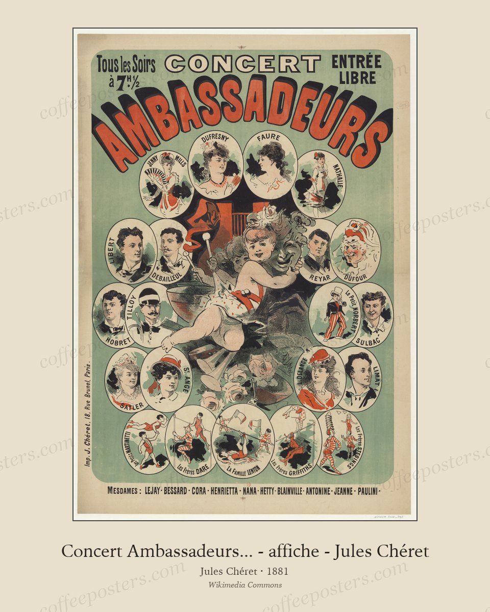 Concert Ambassadeurs... - affiche - Jules Chéret - btv1b53254615m