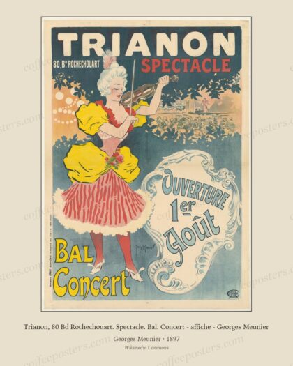 Trianon, 80 Bd Rochechouart. Spectacle. Bal. Concert - affiche - Georges Meunier
