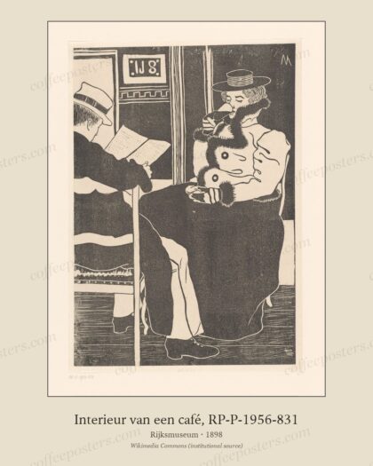 Interieur van een café, RP-P-1956-831