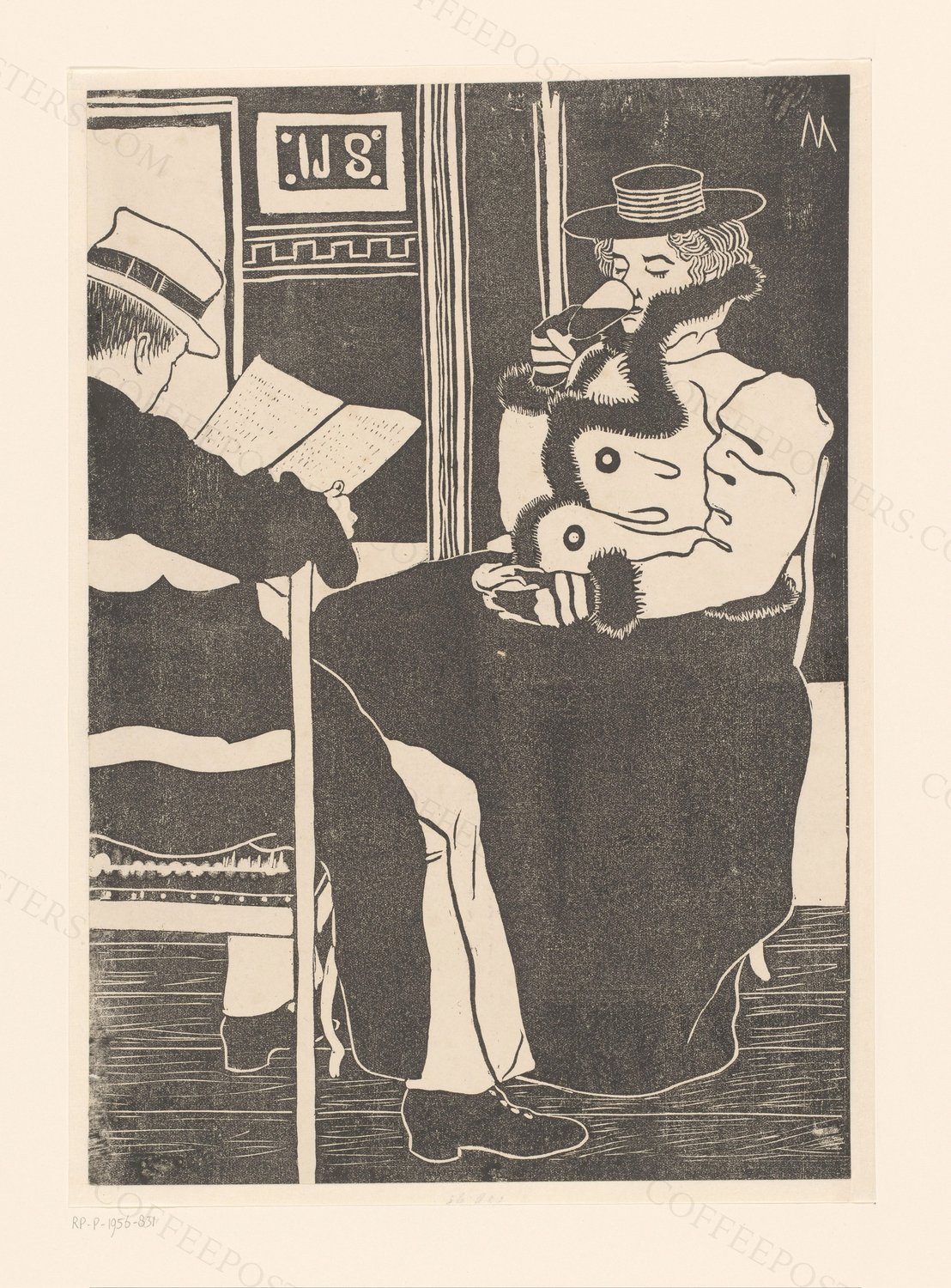 Interieur van een café, RP-P-1956-831 by Rijksmuseum, 1898 — archival coffee print from Wikimedia Commons (institutional source)