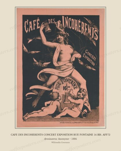 CAFE DES INCOHERENTS CONCERT EXPOSITION RUE FONTAINE 16 BIS. AFF72