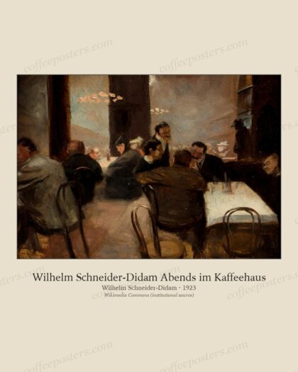 Wilhelm Schneider-Didam Abends im Kaffeehaus
