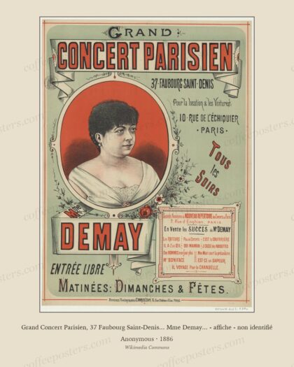 Grand Concert Parisien, 37 Faubourg Saint-Denis... Mme Demay... - affiche - non identifié