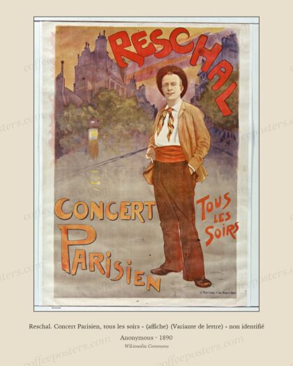 Reschal. Concert Parisien, tous les soirs - (affiche) (Variante de lettre) - non identifié