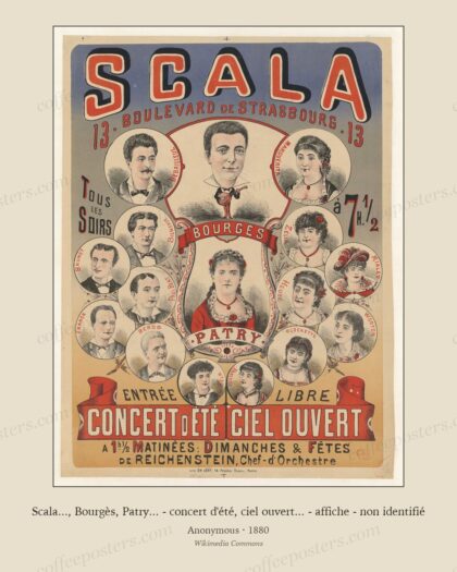 Scala..., Bourgès, Patry... - concert d'été, ciel ouvert... - affiche - non identifié