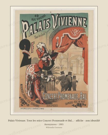 Palais Vivienne. Tous les soirs Concert Promenade et Bal... - affiche - non identifié